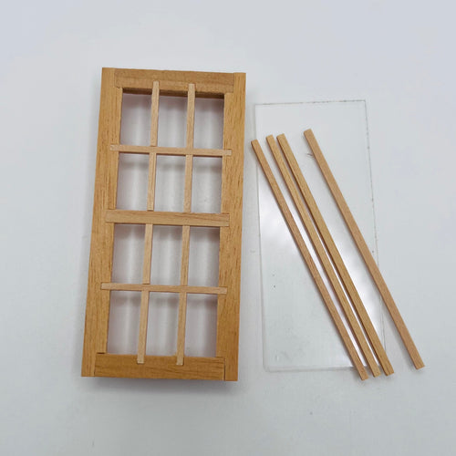Standard 12-Light Window - 1/24 Scale Dollhouse Miniature