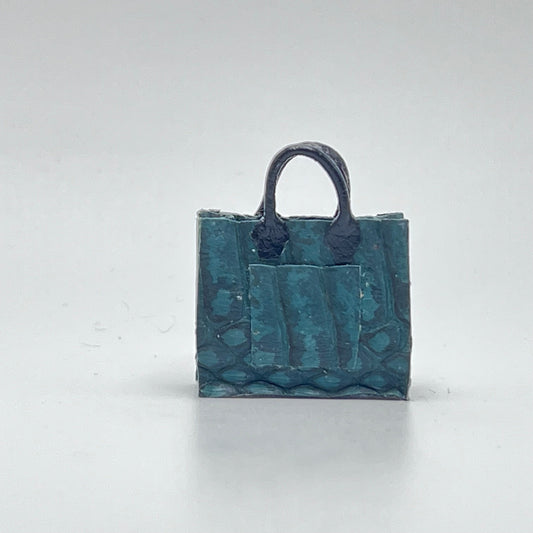 Faux Leather Tote Bag - 1/12 Scale Dollhouse Miniature