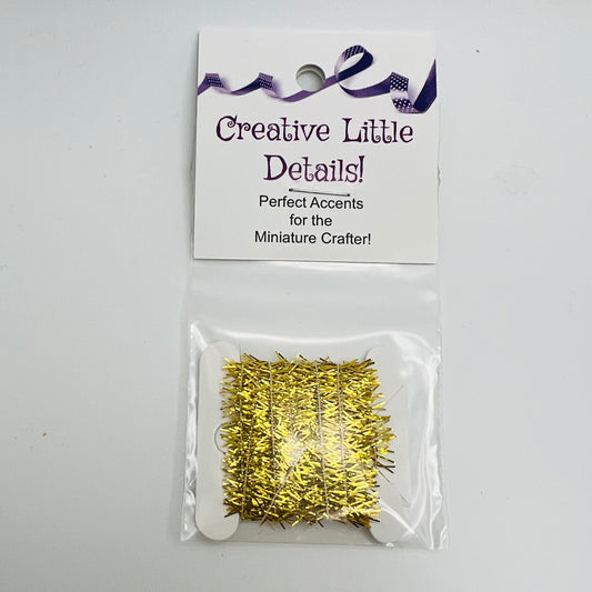 Gold Christmas Tree Garland - 1/12 Scale Dollhouse Miniature