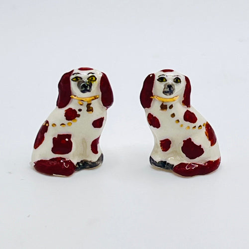 Pair of Staffordshire Dogs Figurines - Ceramic - 1/12 Scale