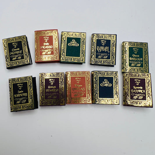 10 Books - Great Artists - 1/12 Scale Dollhouse Miniature