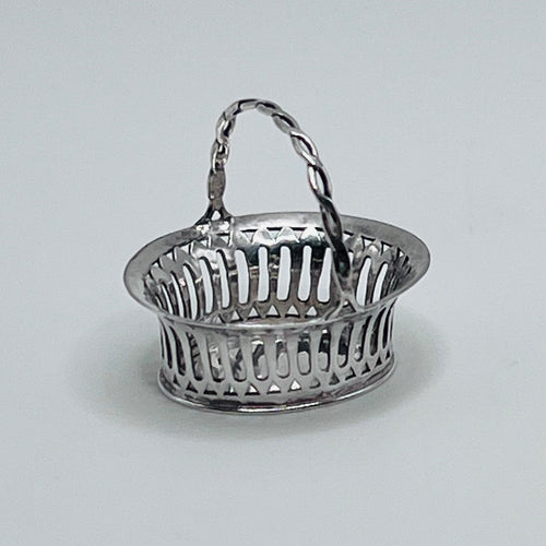 Sterling Silver Basket - William Gordon Blacklock - 1/12 Scale Dollhouse Miniature