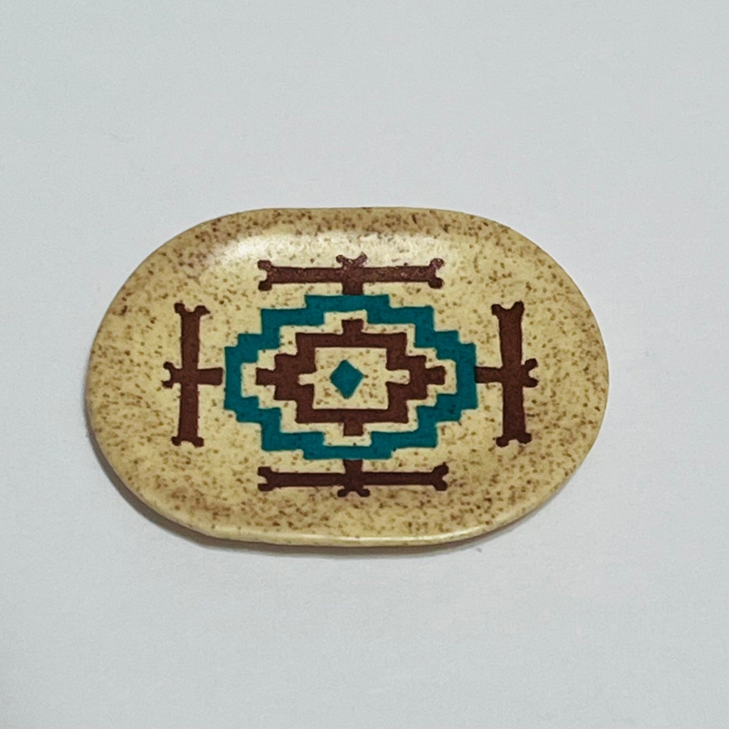Navajo Design Platter by Skycrest Ceramics - 1/12 Scale Dollhouse Miniature