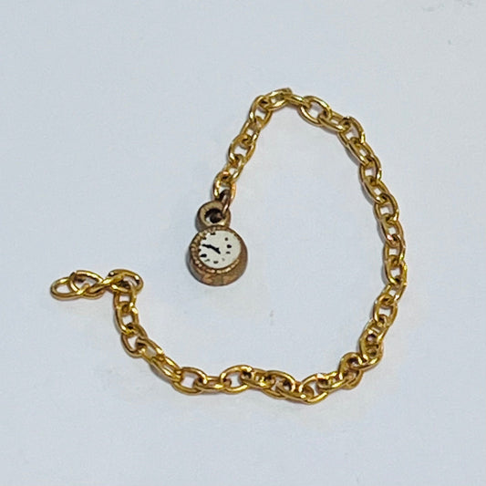 Pocket Watch with Chain - 1/12 Scale Dollhouse Miniature