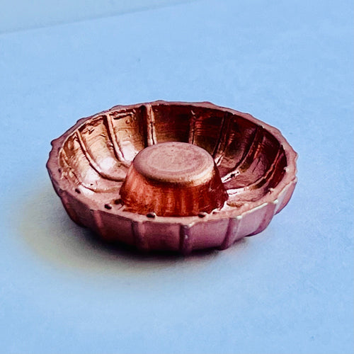 Bundt Cake Pan - Copper  - 1/12 Scale Dollhouse Miniature