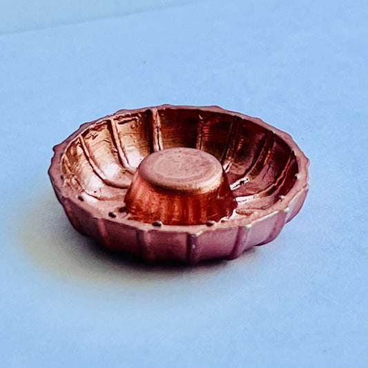 Bundt Cake Pan - Copper  - 1/12 Scale Dollhouse Miniature