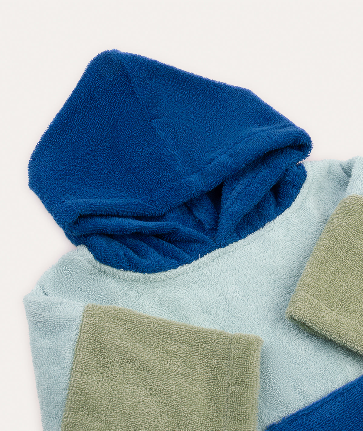 KIDLY by MORI Colourblock Towelling Poncho