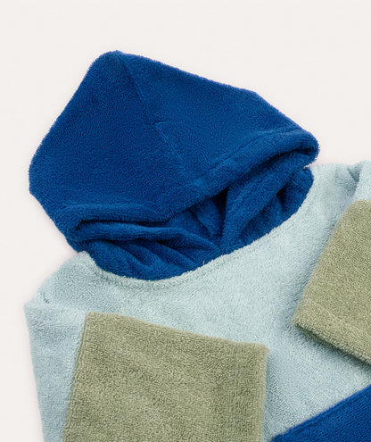 KIDLY by MORI Colourblock Towelling Poncho