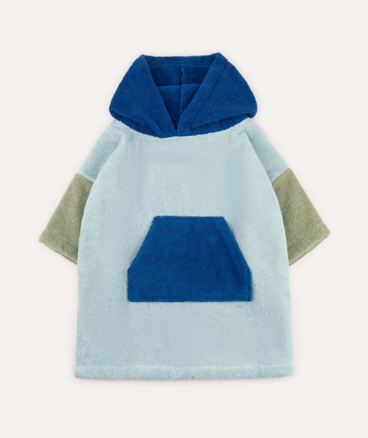 KIDLY by MORI Colourblock Towelling Poncho