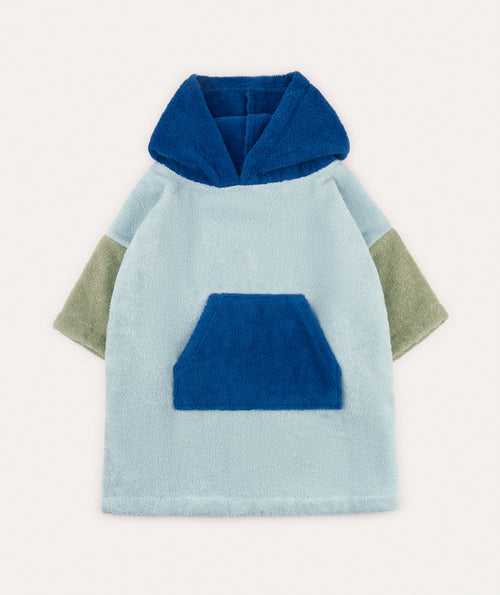 KIDLY by MORI Colourblock Towelling Poncho