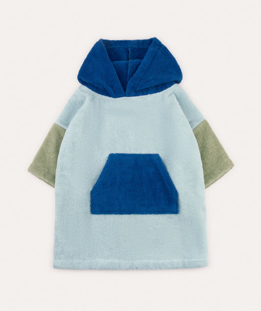 KIDLY by MORI Colourblock Towelling Poncho
