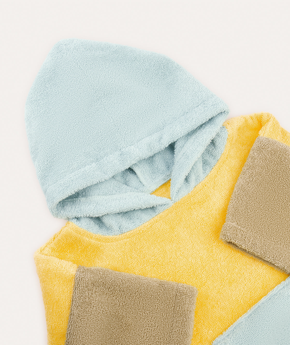 KIDLY by MORI Colourblock Towelling Poncho