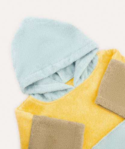 KIDLY by MORI Colourblock Towelling Poncho