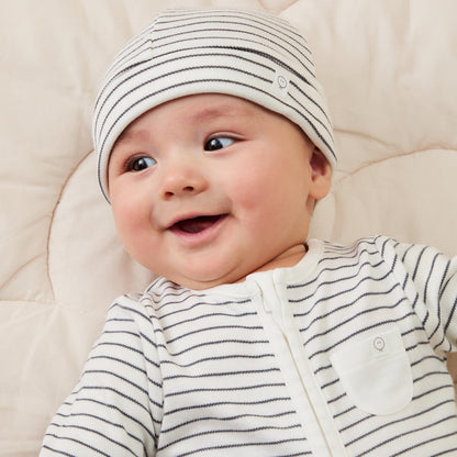 Baby Hat - Grey Stripe