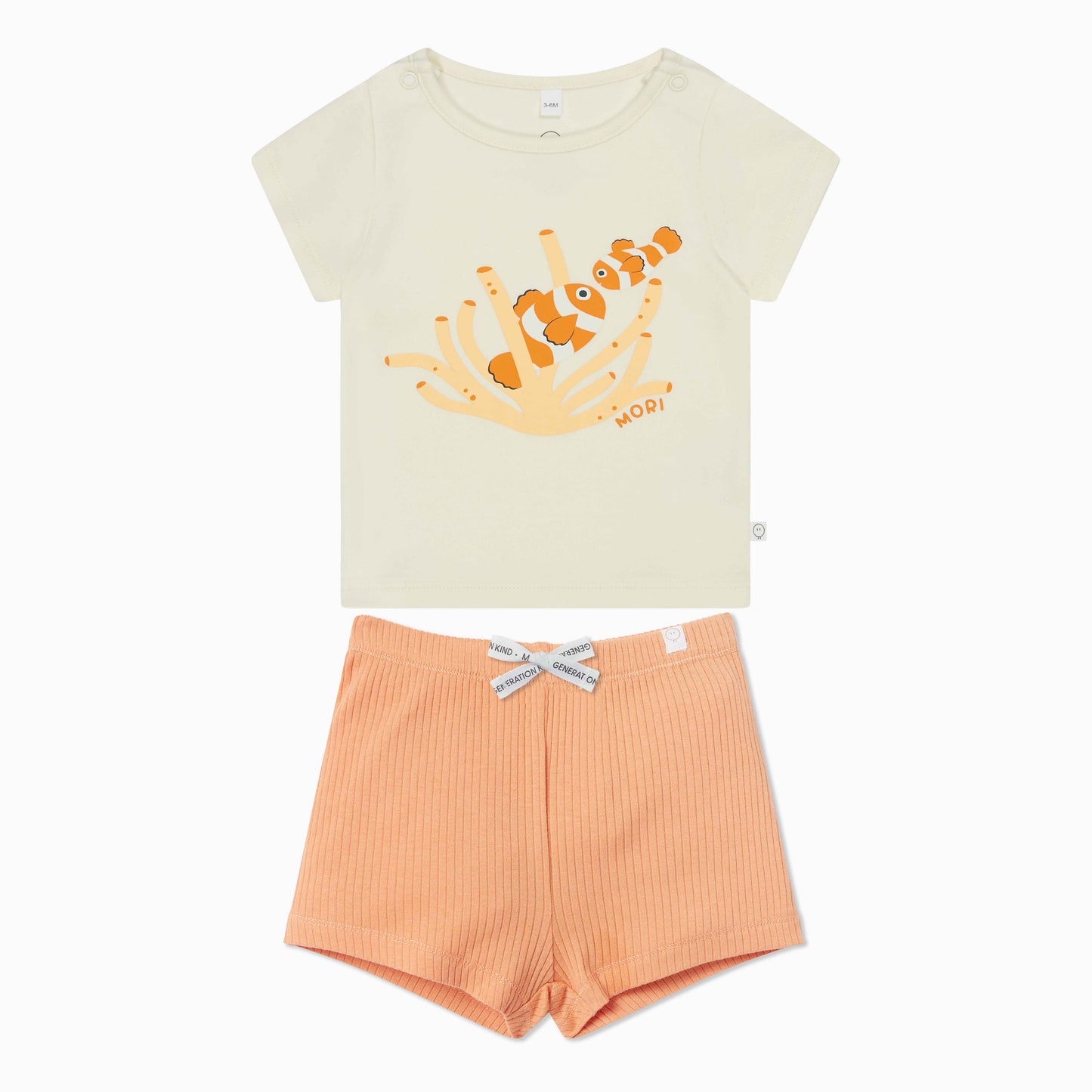 Clown Fish T-shirt & Ribbed Shorts Outfit