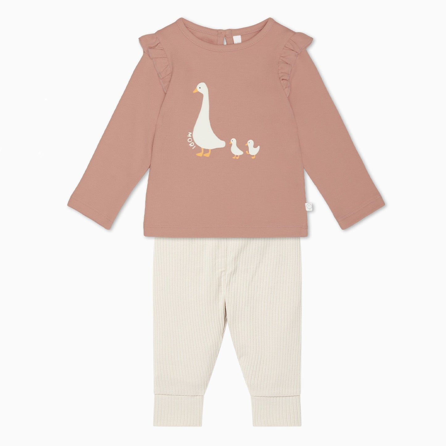 Duck Frilled Top & Leggings Outfit
