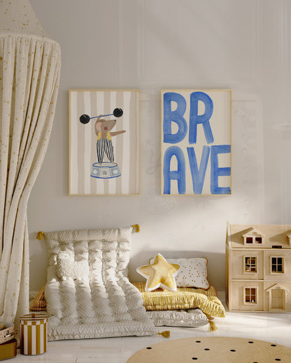 Brave' - Word Art Print