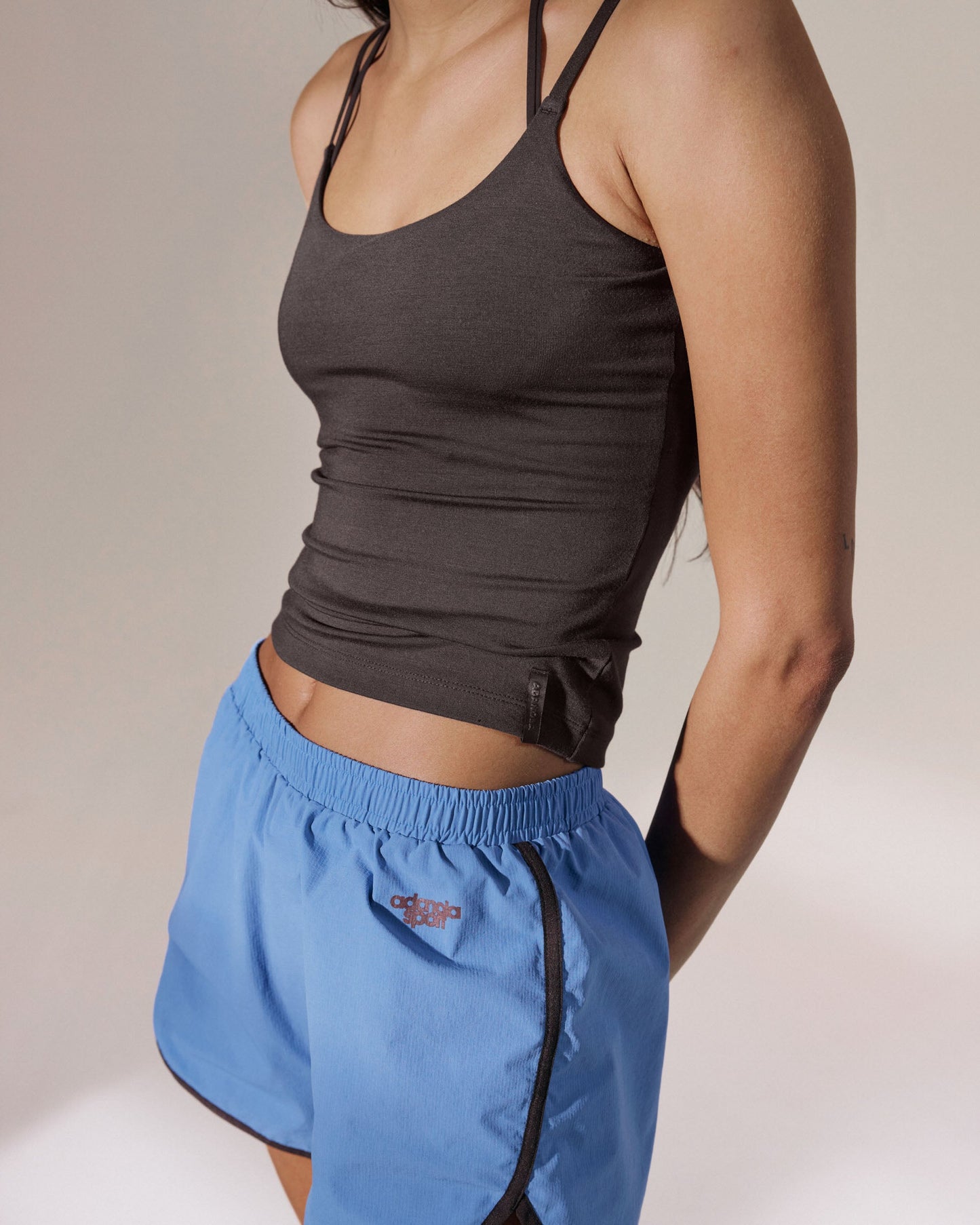 Modal Soft Skinny Strap Cami Top - Coffee Bean
