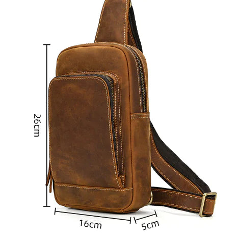 Genuine Leather Montana Shoulder Bag for Men (Single)