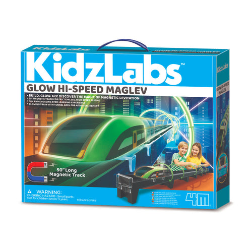 4M Glow Hi-Speed Maglev - Magnetic 50 Inch Train Track with Train & Tunnel