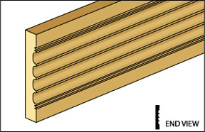 Basswood - Trim - 1/2" Door and Window Casing - DCC16