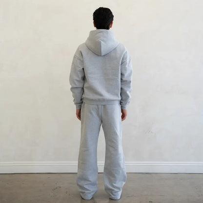 600 GSM 'Heather Grey' Zip-Up Hoodie
