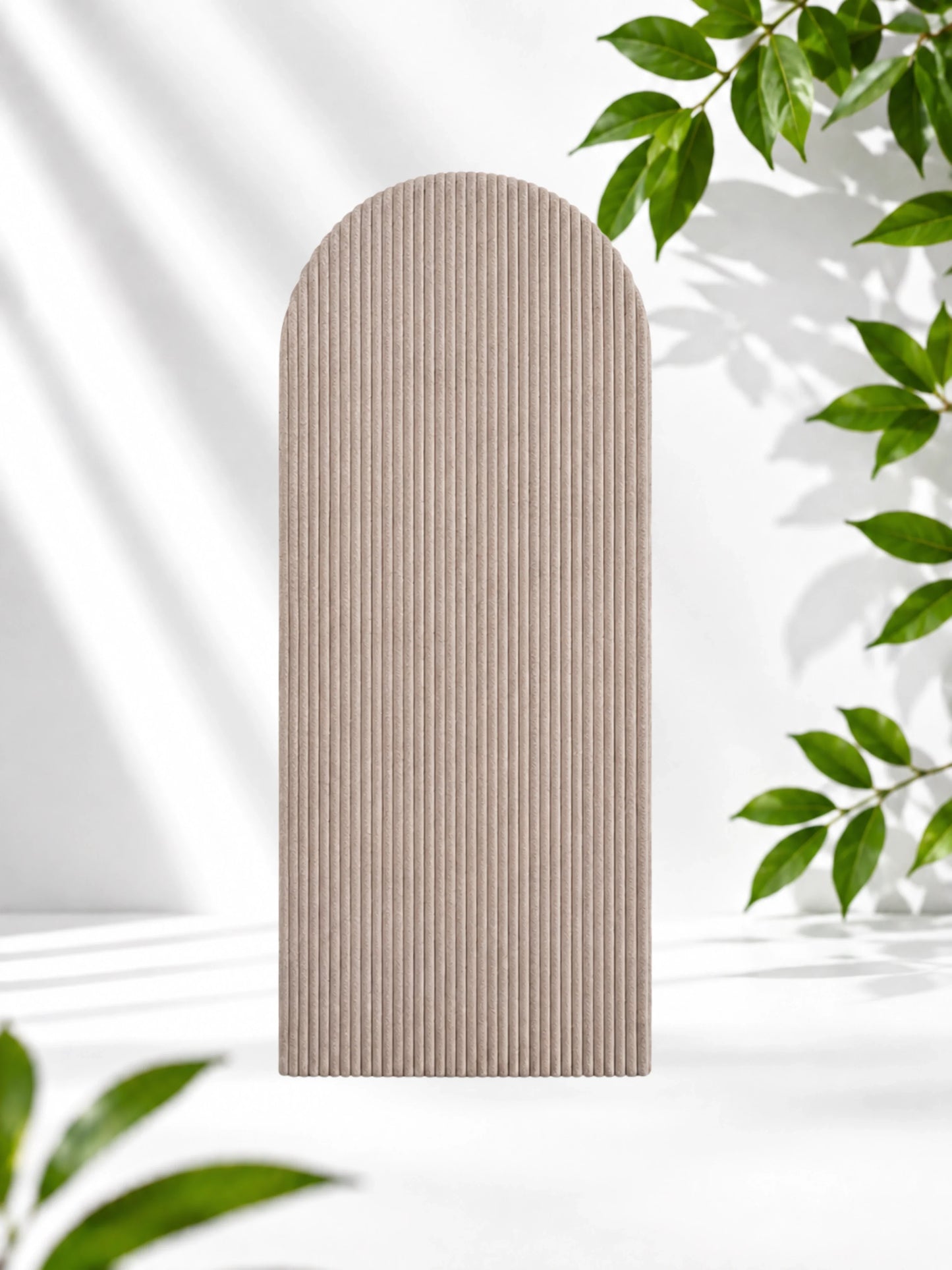 Monio - Upholstered Wall Panel Fence - Beige Corduroy