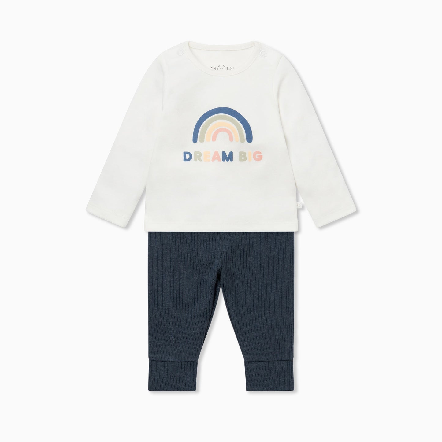 Dream Big Slogan Long Sleeve T-Shirt & Ribbed Leggings Outfit
