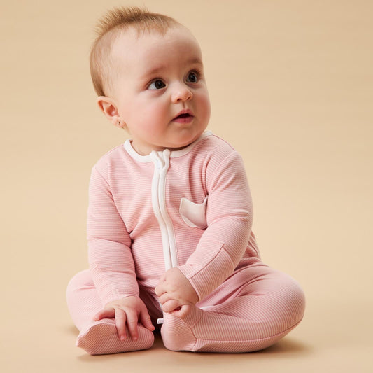 Clever Zip Sleepsuit 3 Pack - Purple & Pink Stripe