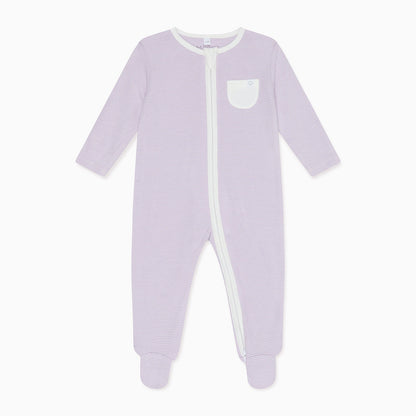 Clever Zip Sleepsuit 3 Pack - Purple & Pink Stripe