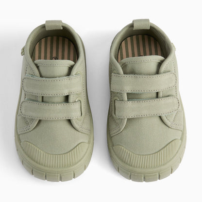 KIDLY by MORI Canvas Trainers - Sage