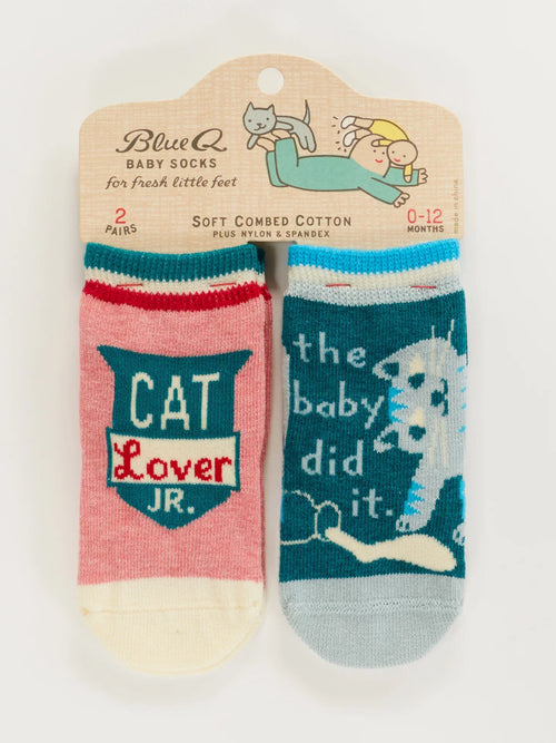 Cat Lover Jr./ The Baby Did It. - Baby Socks