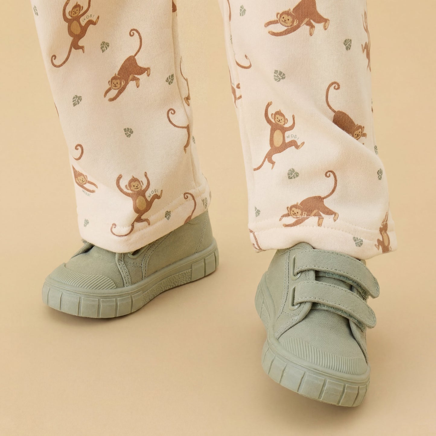 KIDLY by MORI Canvas Trainers - Sage