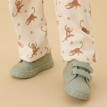 KIDLY by MORI Canvas Trainers - Sage