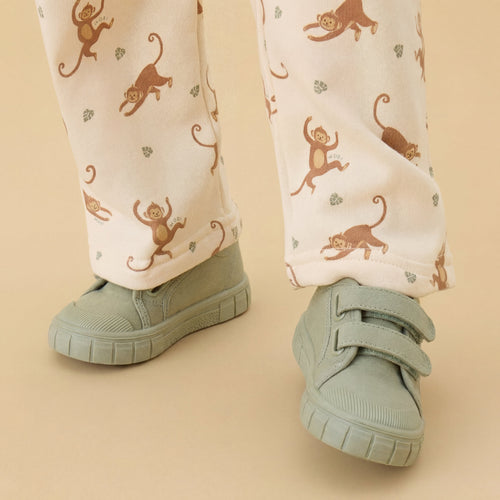KIDLY by MORI Canvas Trainers - Sage