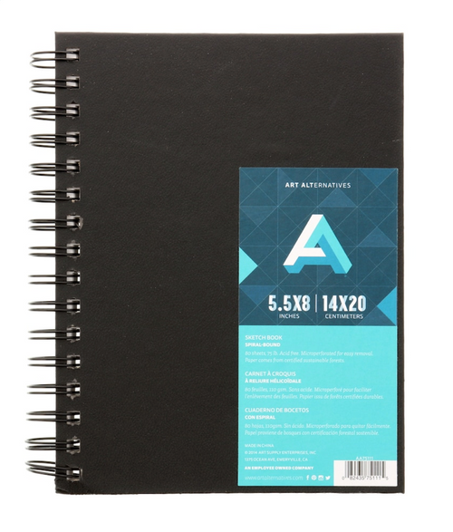 Art Alternatives Spiral-Bound Sketch Book 5.5x8"
