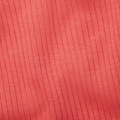Coral Ribbed Clever Zip Sleepsuit