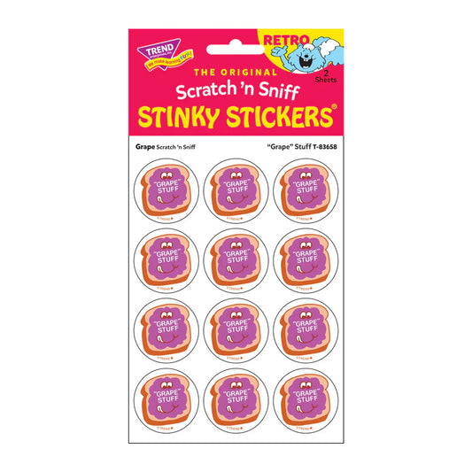 "Grape" Stuff, Grape scent Retro Scratch 'n Sniff Stinky Stickers