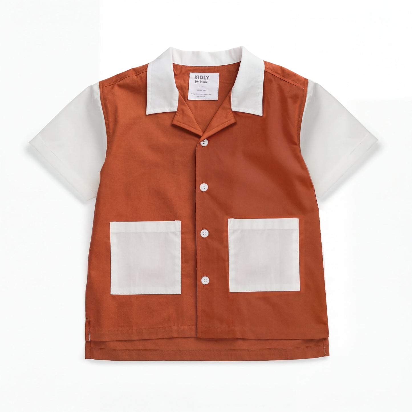 KIDLY by MORI Colourblock Cotton Shirt