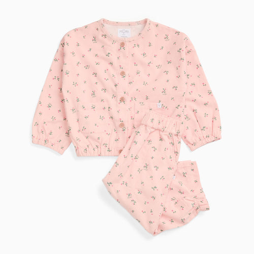 Floral Soft Corduroy Jacket & Trousers Outfit