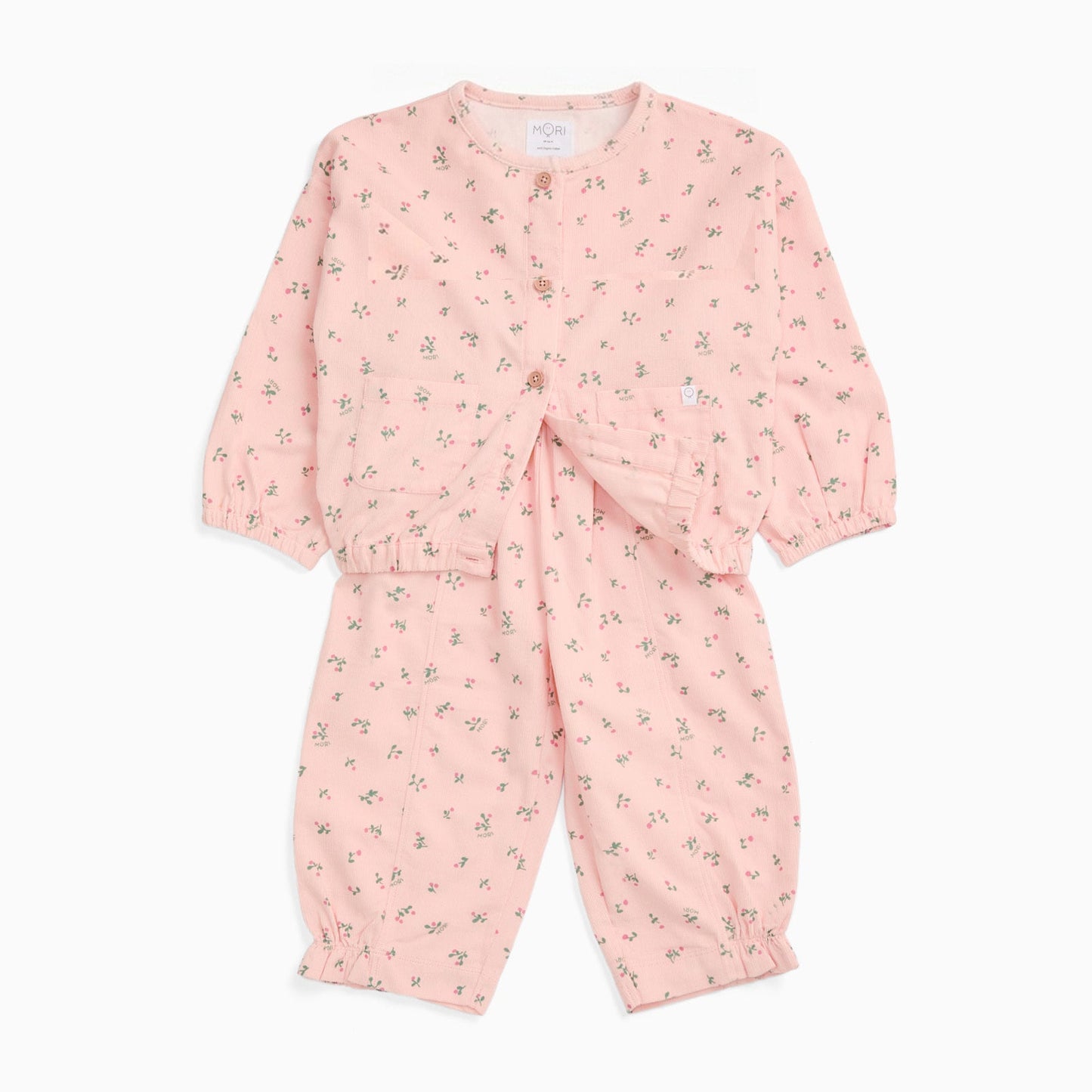Floral Soft Corduroy Jacket & Trousers Outfit