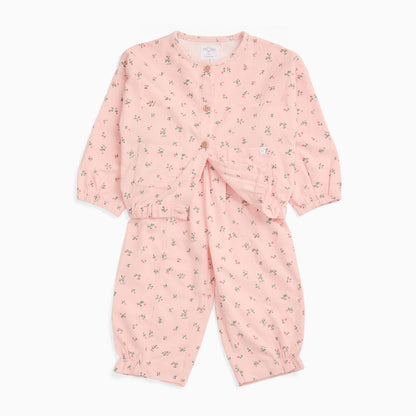 Floral Soft Corduroy Jacket & Trousers Outfit