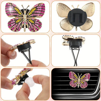 DIY Full Diamond Butterfly Car Air Vent Jewelry Accessories