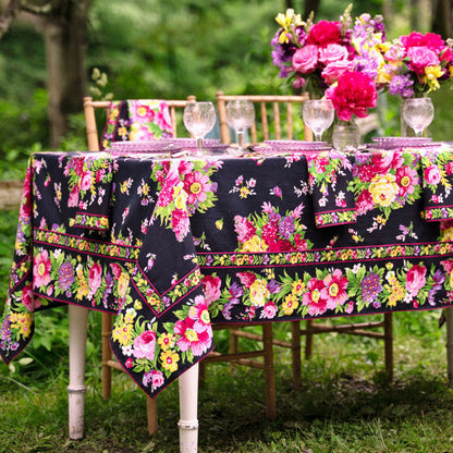 April Cornell – Avonlea Tablecloth - Black