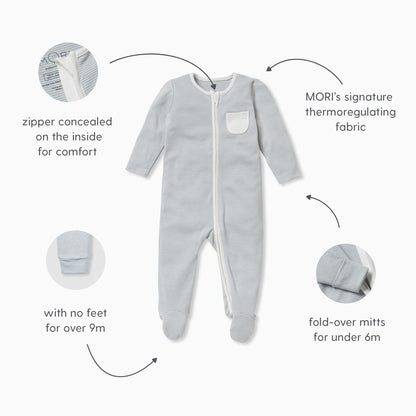 Festive Zip-Up Sleepsuit 4 Pack