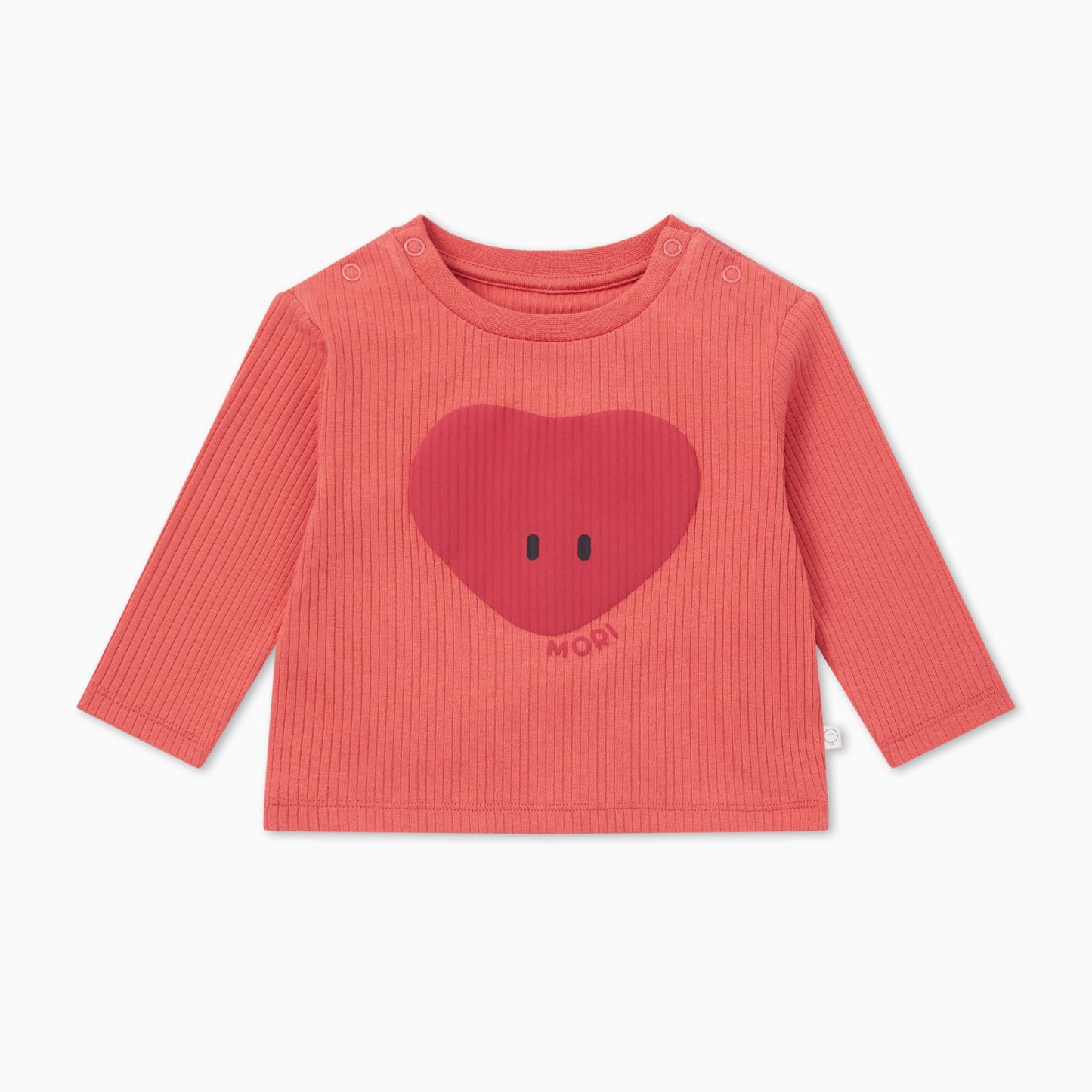 Heart Ribbed Long Sleeve Top