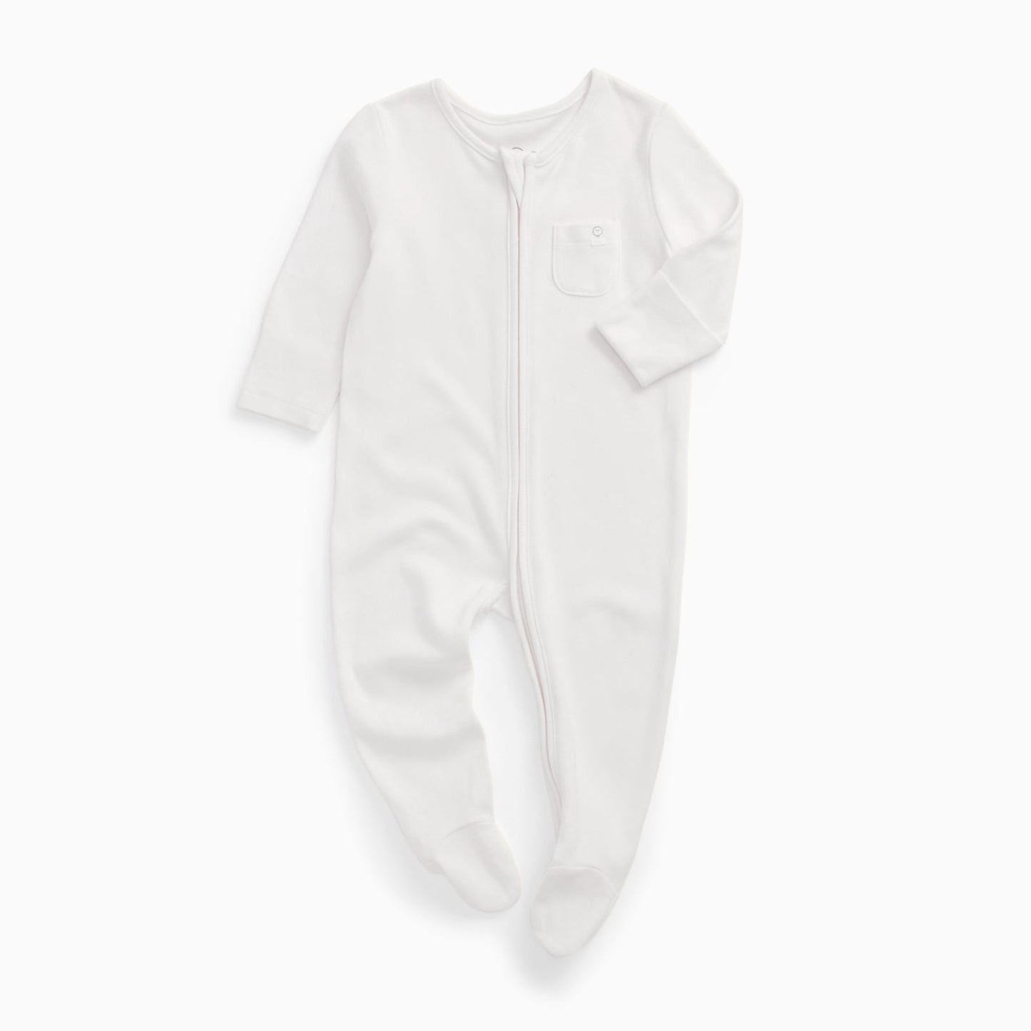 Clever Zip Sleepsuit - White