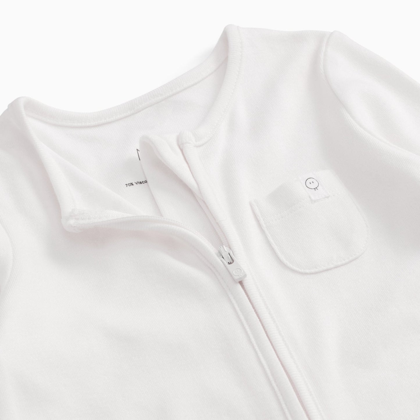 Clever Zip Sleepsuit - White
