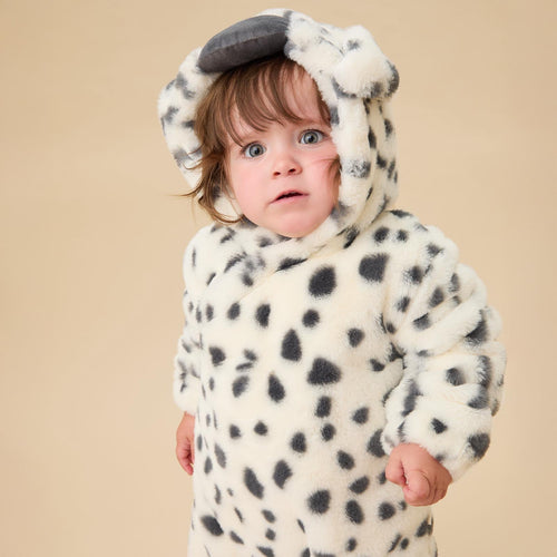 Dalmatian Faux Fur Pramsuit