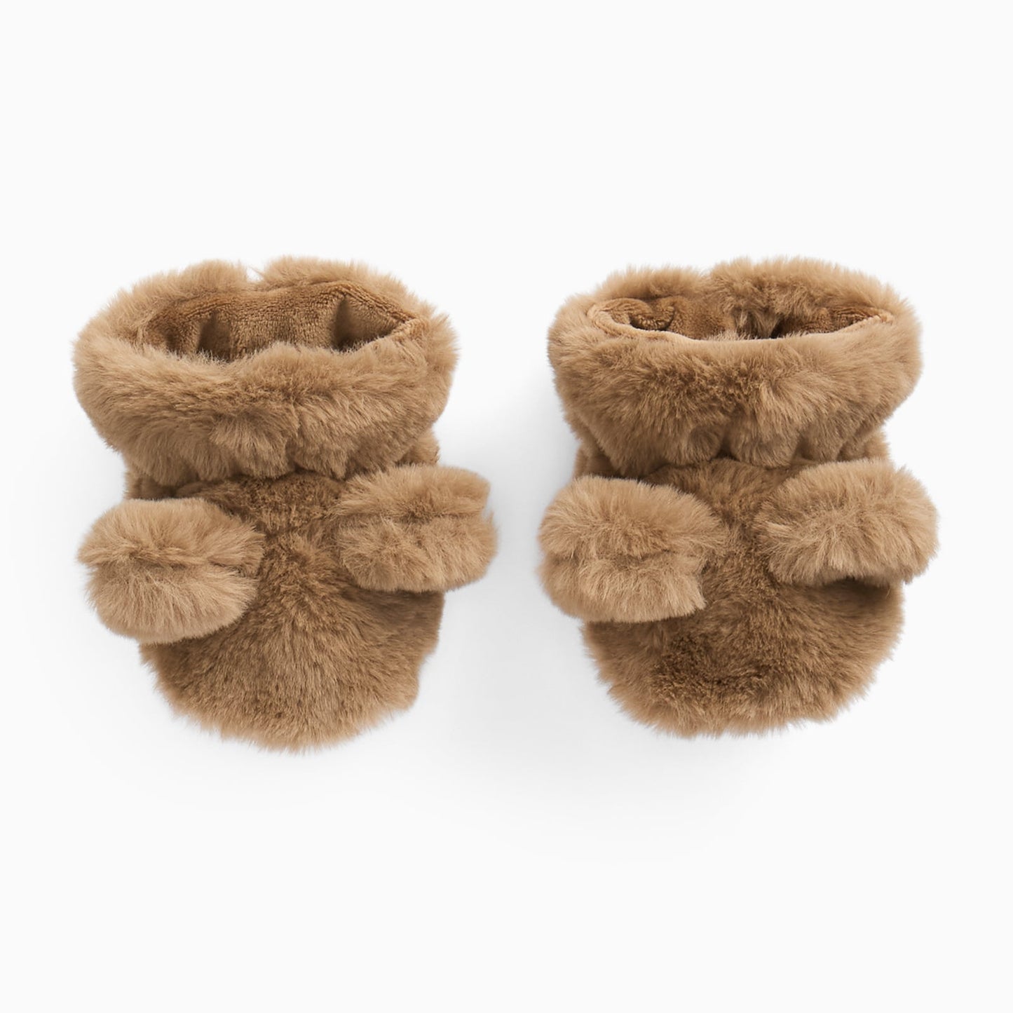 Brown Bear Faux Fur Booties